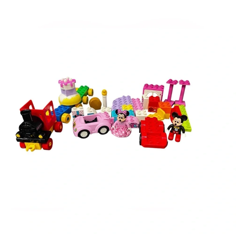 Lego Duplo Mixed Mickey & Minnie Lot: Figures Train Cars Blocks